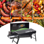 Portable Charcoal BBQ Grill Foldable | Outdoor Barbecue Grill with Removable Grill Net | Compact Charcoal Cooker for Camping, Picnic, Garden, Backyard & Travel - Image 2