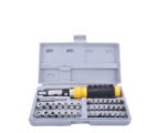 41-Piece Socket & Screwdriver Tool Kit with Ratchet Set | Carbon Steel Home Repair Toolkit with 1/4" & 3/8" Drive Sockets | DIY Maintenance & Household Tool Set with Carry Case