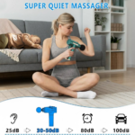Deep Tissue Massager Gun | Cordless Percussion Body Massager with 4 Massage Heads & 6 Speed Levels | Muscle Recovery Massage Device for Neck, Back, Shoulder, Legs & Full Body | Black - Image 5