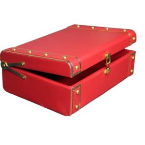 Jewelry Box Organizer for Women ?Luxury Storage Box , Lockable Display Case for Rings, Necklaces, Watches & Accessories Availabel in Black, Red,Pink,Golde ,White (Red)