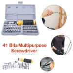 41-Piece Socket & Screwdriver Tool Kit with Ratchet Set | Carbon Steel Home Repair Toolkit with 1/4" & 3/8" Drive Sockets | DIY Maintenance & Household Tool Set with Carry Case - Image 5
