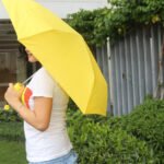 Banana Shaped Foldable Umbrella with Case | UV Protection Sun & Rain Umbrella | Windproof Mini Travel Umbrella for Women & Girls | Compact Portable Folding Umbrella - Image 4