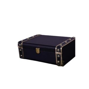 Jewelry Box Organizer for Women ?Luxury Storage Box , Lockable Display Case for Rings, Necklaces, Watches & Accessories Availabel in Black, Red,Pink,Golde ,White (Black)