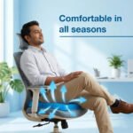 Orthopedic Seat Cushion for Office Chair & Car Seat | Honeycomb Gel Cushion with Pressure Relief | Breathable Tailbone Support Cushion for Long Sitting, Work, Travel & Wheelchair Use | Black - Image 4
