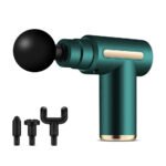 Deep Tissue Massager Gun | Cordless Percussion Body Massager with 4 Massage Heads & 6 Speed Levels | Muscle Recovery Massage Device for Neck, Back, Shoulder, Legs & Full Body | Black