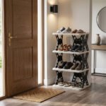 4 Layer Foldable Storage Rack Organizer | Multipurpose Portable Shelf Stand for Kitchen, Bathroom, Office & Living Room | Space Saving Folding Storage Rack | Heavy Duty Organizer Stand - Image 2