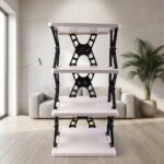 4 Layer Foldable Storage Rack Organizer | Multipurpose Portable Shelf Stand for Kitchen, Bathroom, Office & Living Room | Space Saving Folding Storage Rack | Heavy Duty Organizer Stand - Image 6