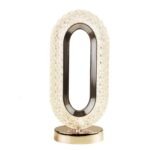 Crystal Table Lamp USB Rechargeable | 3 Color Dimmable Touch Control LED Night Lamp | Cordless Acrylic Diamond Lamp for Bedroom, Living Room, Dining Table & Home Decor | Warm, Natural & Cool Light