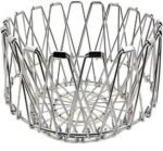 Foldable Stainless Steel Fruit Basket | 8-in-1 Multipurpose Wire Basket for Fruits & Vegetables | Expandable Kitchen Organizer, Rinse Bowl & Hot Pot Stand | Space Saving Storage Basket - Image 2