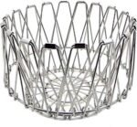 Foldable Stainless Steel Fruit Basket | 8-in-1 Multipurpose Wire Basket for Fruits & Vegetables | Expandable Kitchen Organizer, Rinse Bowl & Hot Pot Stand | Space Saving Storage Basket - Image 5