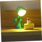 Robot LED Night Lamp for Kids | Mini Warm Table Light | Green - Image 4