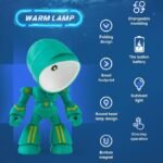 Robot LED Night Lamp for Kids | Mini Warm Table Light | Green - Image 3