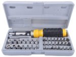 41-Piece Socket & Screwdriver Tool Kit with Ratchet Set | Carbon Steel Home Repair Toolkit with 1/4" & 3/8" Drive Sockets | DIY Maintenance & Household Tool Set with Carry Case - Image 3