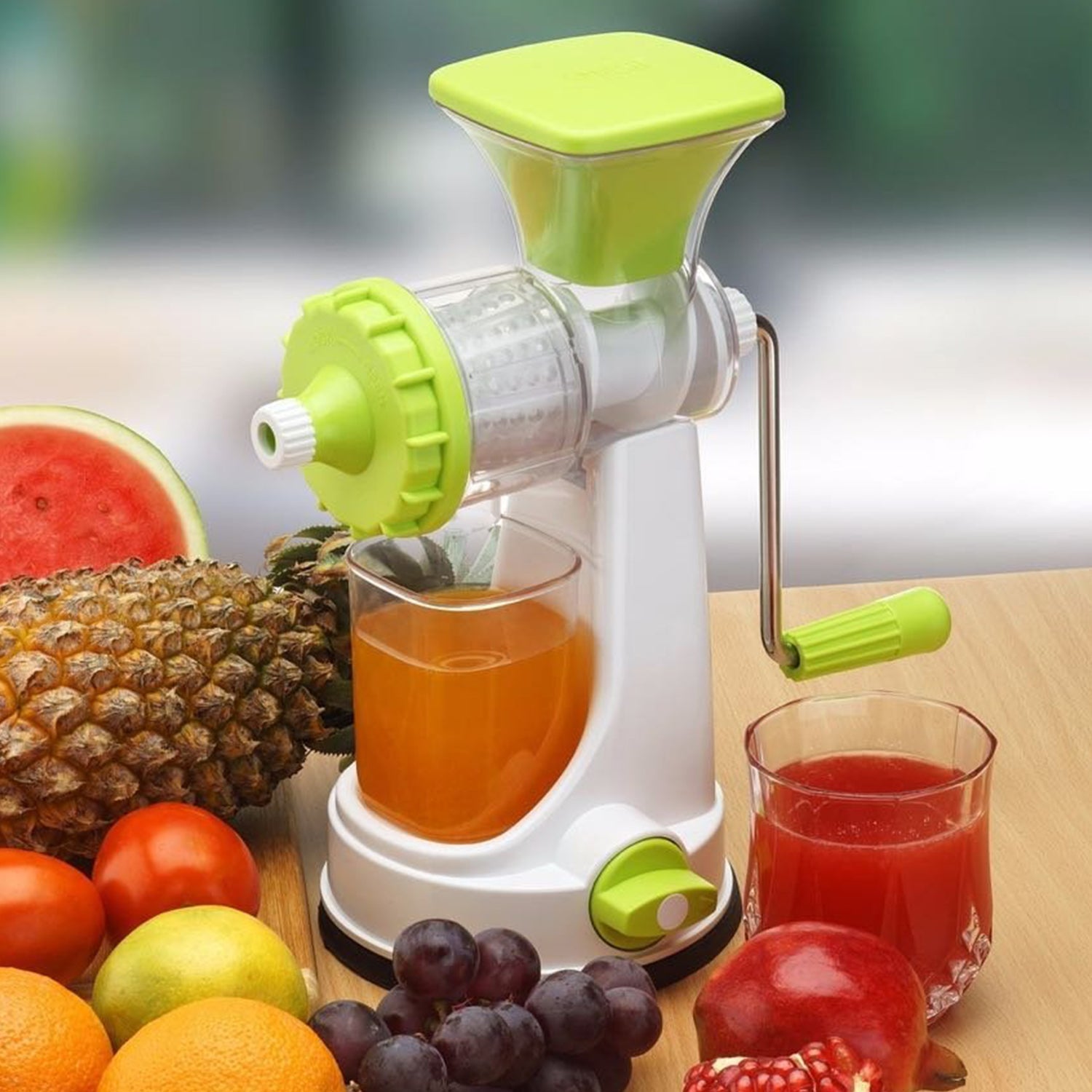Kitchenware Plastic Hand Juicer New Smart Fruit & Vegetable Multipurpose Juicer (Color:Random Green,Blue,Red,Orange) ( Colors May Vary ) (Multicolor Pack of 1)