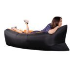 Inflatable Air Lounger Sofa Chair with Carry Bag & Air Pump | Portable Waterproof Blow Up Lounge Chair for Camping, Beach, Garden & Indoor Use | Lightweight Inflatable Couch | Pink