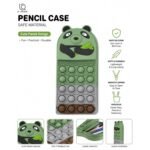 Panda Pop It Pencil Case | Silicone | Green - Image 3