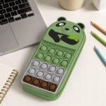 Panda Pop It Pencil Case | Silicone | Green - Image 2