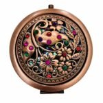 Vintage Floral Pocket Mirror | Dual Magnification