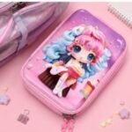 3D Anime Girl Pencil Case | Large Capacity | Pink - Image 8