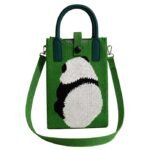 Panda Mini Canvas Sling Mobile Bag | Green