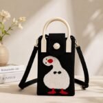 Goose Mini Canvas Crossbody Bag | Black - Image 4