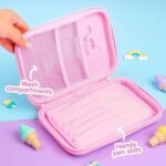3D Anime Girl Pencil Case | Large Capacity | Pink - Image 5