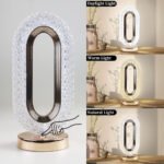 Crystal Table Lamp USB Rechargeable | 3 Color Dimmable Touch Control LED Night Lamp | Cordless Acrylic Diamond Lamp for Bedroom, Living Room, Dining Table & Home Decor | Warm, Natural & Cool Light - Image 3