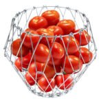 Foldable Stainless Steel Fruit Basket | 8-in-1 Multipurpose Wire Basket for Fruits & Vegetables | Expandable Kitchen Organizer, Rinse Bowl & Hot Pot Stand | Space Saving Storage Basket