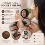 Vintage Floral Pocket Mirror | Dual Magnification - Image 5