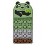 Panda Pop It Pencil Case | Silicone | Green