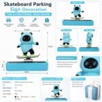 Skateboarding Panda Dashboard Decoration | Ice Blue - Image 4