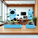 Skateboarding Panda Dashboard Decoration | Ice Blue - Image 2