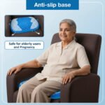 Orthopedic Seat Cushion for Office Chair & Car Seat | Honeycomb Gel Cushion with Pressure Relief | Breathable Tailbone Support Cushion for Long Sitting, Work, Travel & Wheelchair Use | Black - Image 7