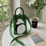 Panda Mini Canvas Sling Mobile Bag | Green - Image 6