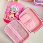 Anime Girl EVA Pencil Case | 3-Layer | Pink - Image 2