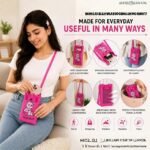 Teddy Bear Mini Crossbody Mobile Bag | Pink - Image 5