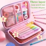 3D Anime Girl Pencil Case | Large Capacity | Pink - Image 3