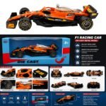 F1 Racing Car Die-Cast Toy | Pull Back | Orange - Image 8