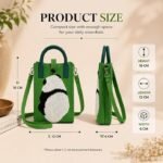 Panda Mini Canvas Sling Mobile Bag | Green - Image 2