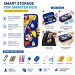 Naruto Pencil Box for Kids | PU Material | Blue - Image 3