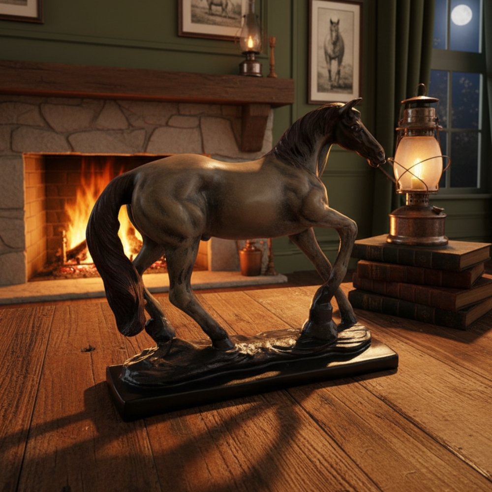 Galloping Horse Statue Showpiece for Living Room, Home Decor, Symbol of Success Tabletop Figurine for Weddings, Anniversaries, Festive Corporate Gifting (Race Horses)
