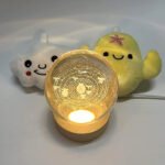 Crystal Ball Lamp with Wooden Base | 3D Galaxy LED Night Light | Celestial Crystal Sphere Table Lamp for Bedroom, Living Room & Home D?cor | Warm White Decorative Light | Transparent - Image 6