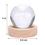 Crystal Ball Lamp with Wooden Base | 3D Galaxy LED Night Light | Celestial Crystal Sphere Table Lamp for Bedroom, Living Room & Home D?cor | Warm White Decorative Light | Transparent - Image 5