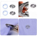Snap Button Plier Kit with 100+ Assorted Metal Snap Fasteners | Heavy Duty Snap Press Tool Set for Fabric, Leather, Bags, Belts & DIY Crafts | Portable Fastening Repair Kit - Image 2