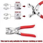 Snap Button Plier Kit with 100+ Assorted Metal Snap Fasteners | Heavy Duty Snap Press Tool Set for Fabric, Leather, Bags, Belts & DIY Crafts | Portable Fastening Repair Kit - Image 6