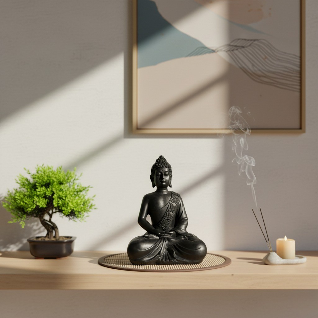 Meditating Sitting Buddha/Buddh/Gautam Buddha Statue/Lord Buddha Showpiece Idol/Figurine/Murti For Living Room,Gifting,Home & Office Decor