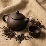 Matte Black Ceramic Tea Set with Teapot & 4 Cups | Traditional Oriental Tea Serving Set | Natural Clay Tea Pot Set for Green Tea, Herbal Tea, Oolong & Black Tea | Premium Gift Box | Black - Image 5