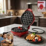Mini Waffle Maker 4 Inch | Non-Stick Electric Waffle Maker Machine | Compact Waffle Iron for Waffles, Pancakes, Sandwiches, Hash Browns & Snacks | Fast Heating Breakfast Maker - Image 3