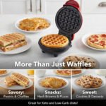 Mini Waffle Maker 4 Inch | Non-Stick Electric Waffle Maker Machine | Compact Waffle Iron for Waffles, Pancakes, Sandwiches, Hash Browns & Snacks | Fast Heating Breakfast Maker - Image 4