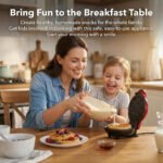 Mini Waffle Maker 4 Inch | Non-Stick Electric Waffle Maker Machine | Compact Waffle Iron for Waffles, Pancakes, Sandwiches, Hash Browns & Snacks | Fast Heating Breakfast Maker - Image 6